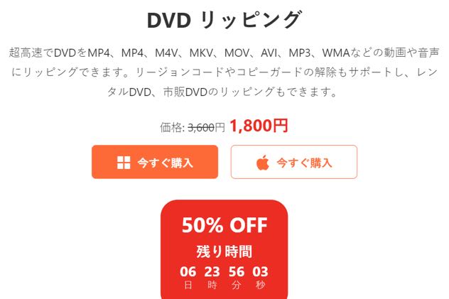 AnyMP4 DVDリッピングクーポン情報